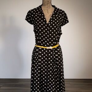 Suzie Chin for Maggie Boutique Square Pattern Dress NWT Sz 16